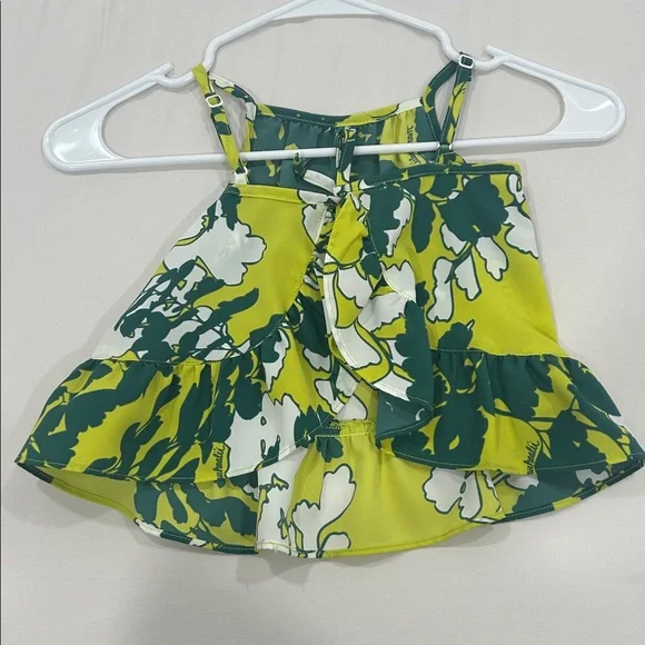 Manuhealii Green and Yellow girls size medium top - Picture 2 of 5